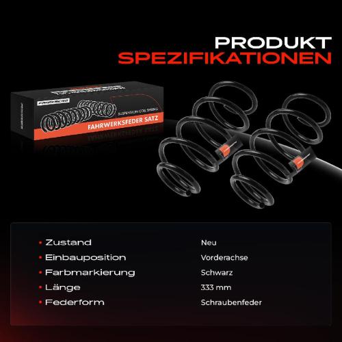 2x Fahrwerksfeder Vorderachse für Ford Kuga II DM2 1.5L 2014-2019 Bild 2x Fahrwerksfeder Vorderachse für Ford Kuga II DM2 1.5L 2014-2019