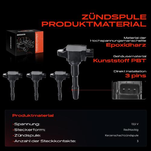 Frankberg 4x Zündmodul Zündspule für Mercedes-Benz Citan Kasten/MPV Tourer W415 Nissan Juke Micra V Pulsar Schrägheck Bild Frankberg 4x Zündmodul Zündspule für Mercedes-Benz Citan Kasten/MPV Tourer W415 Nissan Juke Micra V Pulsar Schrägheck