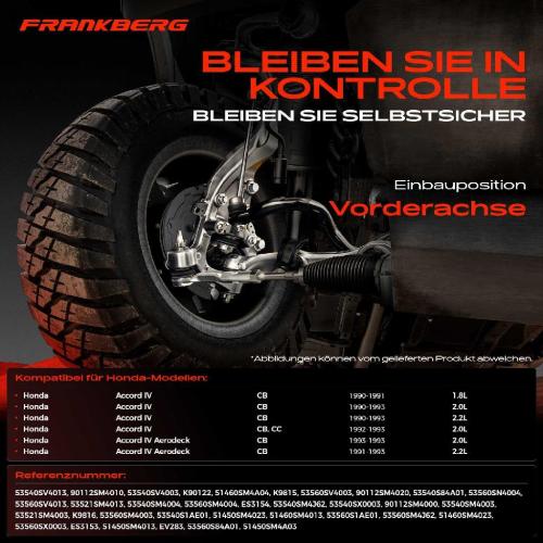 1x Querlenker Satz Vorderachse für Honda Accord IV CB Accord IV Aerodeck Accord IV Coupe CB CC 1990-1993 Bild 1x Querlenker Satz Vorderachse für Honda Accord IV CB Accord IV Aerodeck Accord IV Coupe CB CC 1990-1993