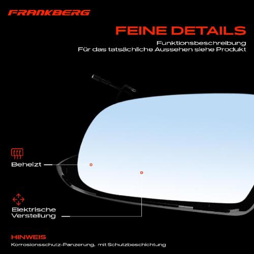 Frankberg 1x Außenspiegel Links für Audi A3 Sportback 8PA 1.2L 1.4L 1.6L 1.8L 2.0L 2010-2013 Bild Frankberg 1x Außenspiegel Links für Audi A3 Sportback 8PA 1.2L 1.4L 1.6L 1.8L 2.0L 2010-2013