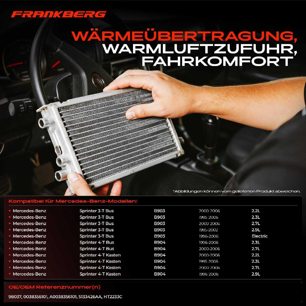 1x Wärmetauscher Innenraumheizung für Mercedes-Benz Sprinter B901 B902 B903 B904