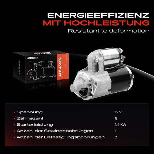 1x Anlasser Starter für Suzuki Grand Vitara II JT TD TE 2.0L 2005-2015 Bild 1x Anlasser Starter für Suzuki Grand Vitara II JT TD TE 2.0L 2005-2015