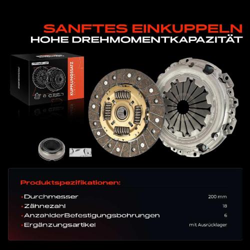 Frankberg 1x Kupplungssatz für Citroën C3 I II Pluriel Nemo Kasten Kombi Peugeot 1007 206 Schrägheck Stufenheck Bild Frankberg 1x Kupplungssatz für Citroën C3 I II Pluriel Nemo Kasten Kombi Peugeot 1007 206 Schrägheck Stufenheck