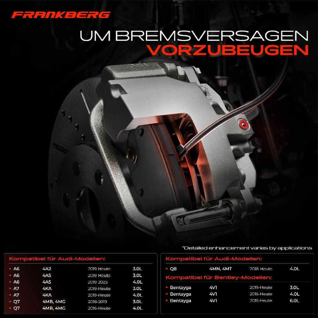 1x Warnkontakt Bremsbelagverschleiß Hinterachse für Audi A6 A7 A8 Q7 Q8 quattro Bentley
