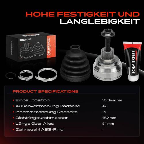 Frankberg 1x Antriebswelle Gelenksatz Vorderachse für Audi A4 8K2 8K5 A5 8T3 8F7 8TA A6 4G A8 4H Bild Frankberg 1x Antriebswelle Gelenksatz Vorderachse für Audi A4 8K2 8K5 A5 8T3 8F7 8TA A6 4G A8 4H