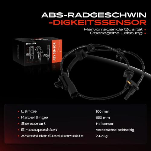 Frankberg 1x ABS Sensor Vorderachse beidseitig für Ford Fiesta VII HF HJ Fiesta VII Van 1.0L 1.1L 1.5L Bj ab 2017 Bild Frankberg 1x ABS Sensor Vorderachse beidseitig für Ford Fiesta VII HF HJ Fiesta VII Van 1.0L 1.1L 1.5L Bj ab 2017