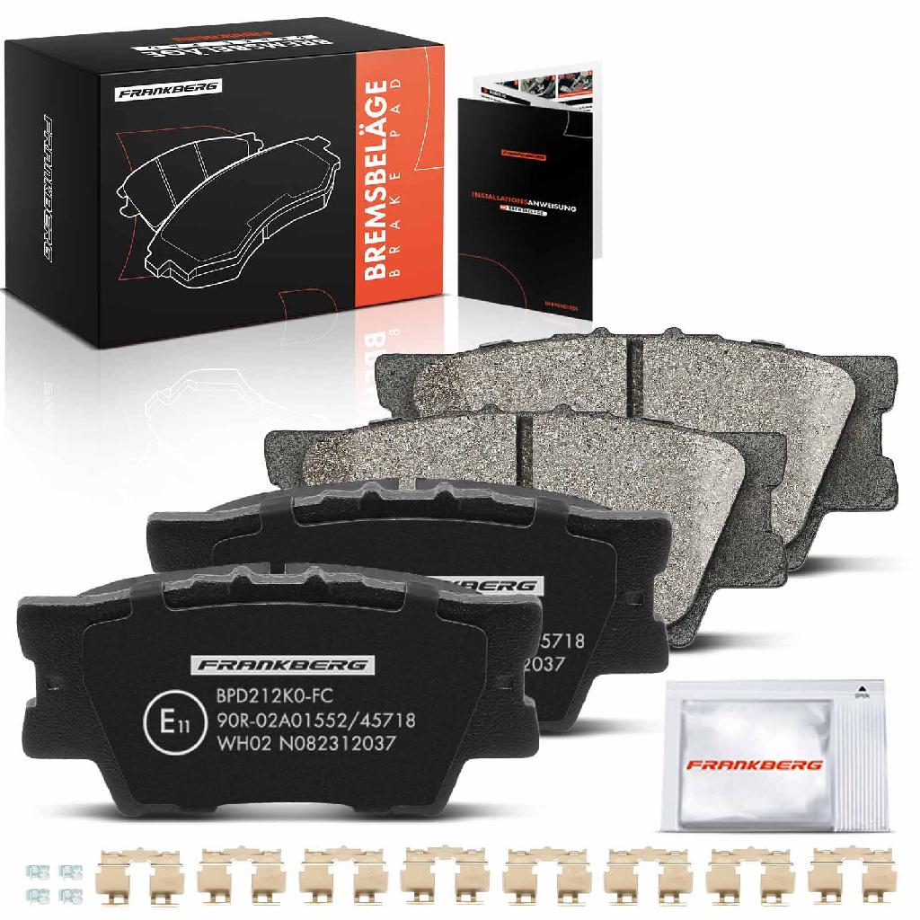 4x Bremsbeläge Hinterachse für Toyota Avalon Stufenheck Camry RAV 4 III IV 1999-2019