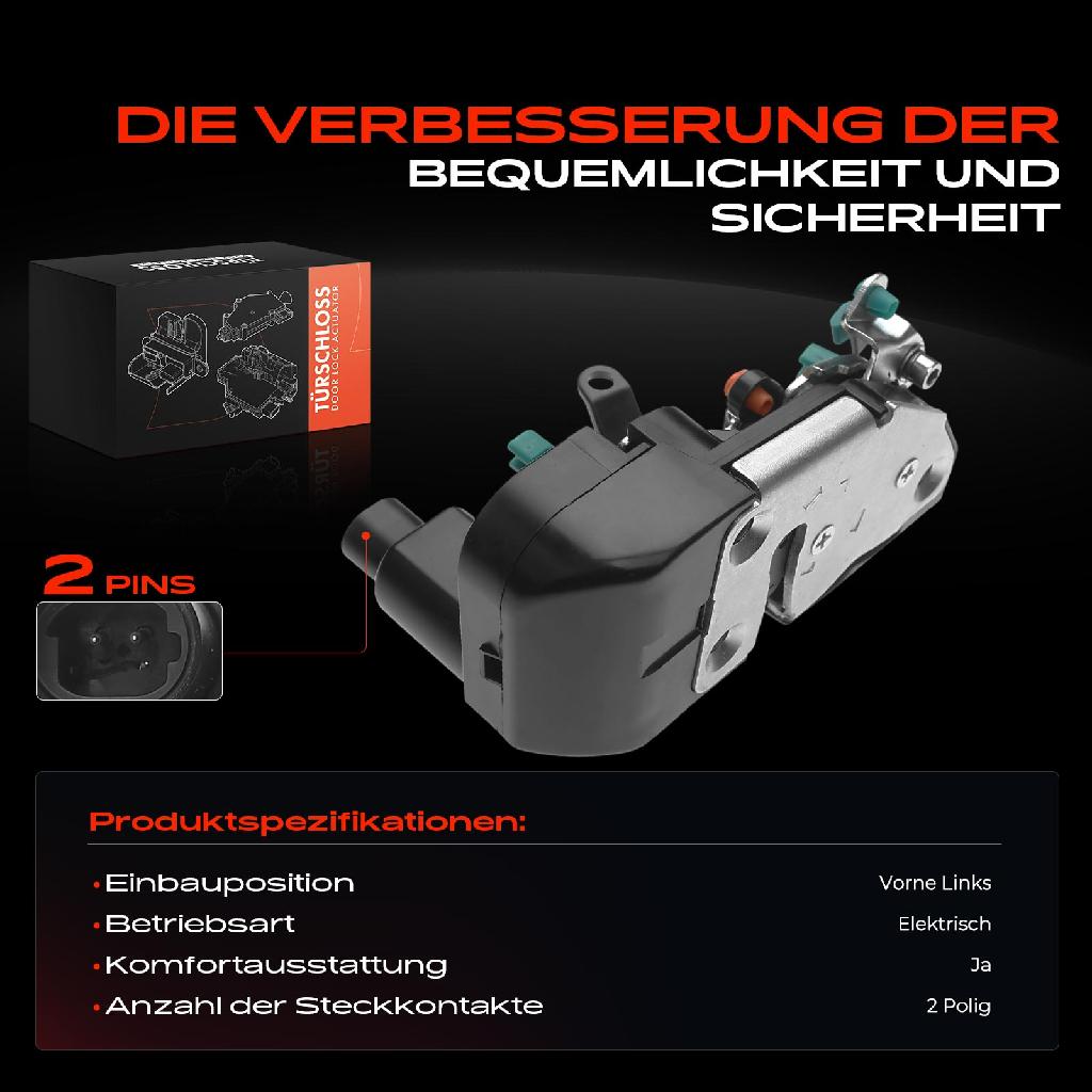 1x Türschloss Vorne Links für Jeep Cherokee Grand I 2.1L 2.5L 4.0L 4.2L 5.2L 5.9L 1983-2001