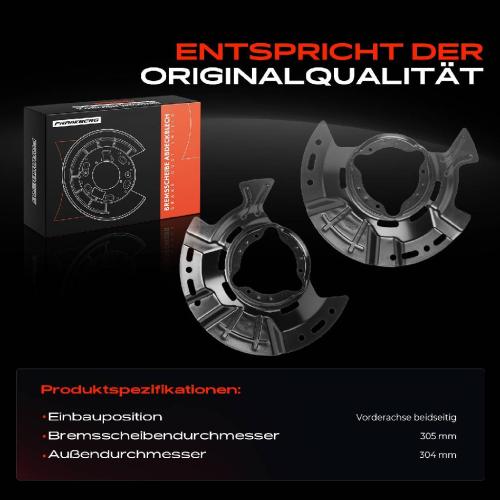 Frankberg 2x Ankerblech Bremsscheibe Vorderachse Beidseitig für Hyundai i30 PD Kombi Combi Coupe KIA Ceed Bild Frankberg 2x Ankerblech Bremsscheibe Vorderachse Beidseitig für Hyundai i30 PD Kombi Combi Coupe KIA Ceed