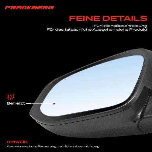 Frankberg 1x Außenspiegel Links für Toyota RAV 4 IV A4 2.0L 2.2L 2.5L 2012-2019 Bild Frankberg 1x Außenspiegel Links für Toyota RAV 4 IV A4 2.0L 2.2L 2.5L 2012-2019