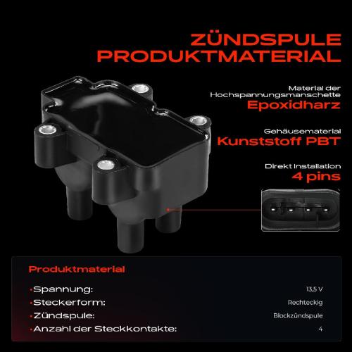 1x Zündspule Zündkerze für Dacia Dokker Express Kasten/MPV MPV Lodgy Logan MCV II Pick-up Sandero Solenza Bild 1x Zündspule Zündkerze für Dacia Dokker Express Kasten/MPV MPV Lodgy Logan MCV II Pick-up Sandero Solenza
