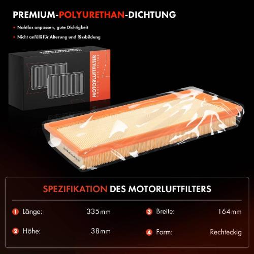 2x Luftfilter Filtereinsatz für Volvo 240 P242 P245 340-360 343 344 2.0L-2.3L Bild 2x Luftfilter Filtereinsatz für Volvo 240 P242 P245 340-360 343 344 2.0L-2.3L