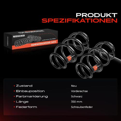Frankberg 2x Fahrwerksfeder Vorderachse für VW Golf 5 1K 6 5K Skoda Octavia 2 1Z 2003-2013 Bild Frankberg 2x Fahrwerksfeder Vorderachse für VW Golf 5 1K 6 5K Skoda Octavia 2 1Z 2003-2013