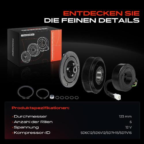 1x Magnetkupplung Klimakompressor für Citroën Berlingo Jumper Xsara Fiat Scudo Bild 1x Magnetkupplung Klimakompressor für Citroën Berlingo Jumper Xsara Fiat Scudo