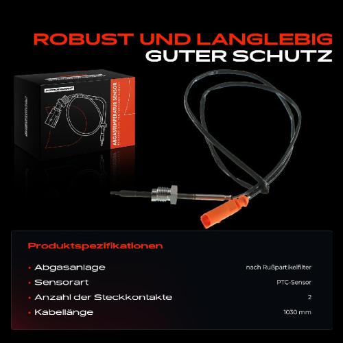 Frankberg 1x Abgastemperatursensor für VW Touareg 7P5 7P6 3.0L 2010-2018 Bild Frankberg 1x Abgastemperatursensor für VW Touareg 7P5 7P6 3.0L 2010-2018