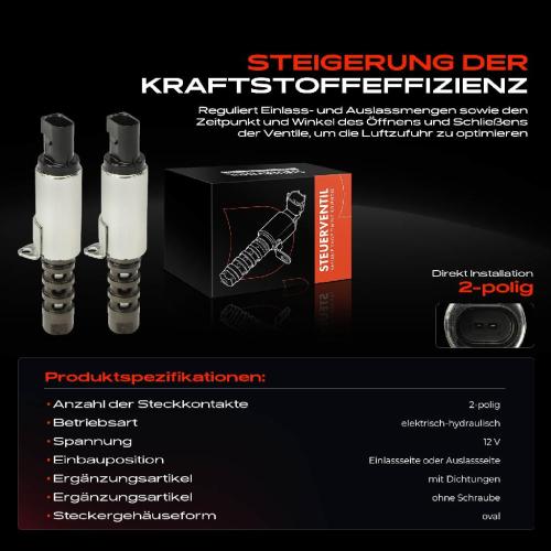 2x Steuerventil Nockenwellenverstellung für VW Jetta Audi A4 8EC A3 8PA A6 4F2 Bild 2x Steuerventil Nockenwellenverstellung für VW Jetta Audi A4 8EC A3 8PA A6 4F2
