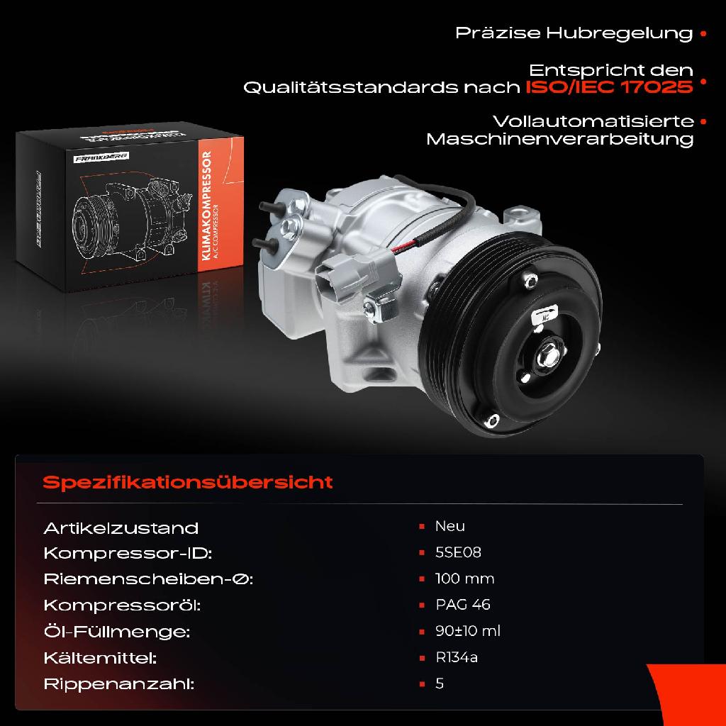 1x Klimakompressor für Smart Forfour 454 Mitsubishi Colt VI Z2A Z3A 1.5L