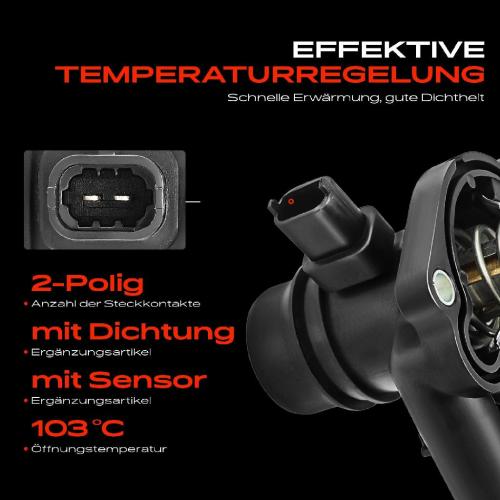 Frankberg 1x Thermostat Kühlmittel für VW Chevrolet Opel Astra J Corsa Zafira 1.4L-2.0L Bild Frankberg 1x Thermostat Kühlmittel für VW Chevrolet Opel Astra J Corsa Zafira 1.4L-2.0L