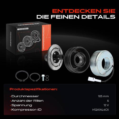 1x Magnetkupplung Klimakompressor für Mazda CX-7 ER 2.3L 2007-2013 Bild 1x Magnetkupplung Klimakompressor für Mazda CX-7 ER 2.3L 2007-2013