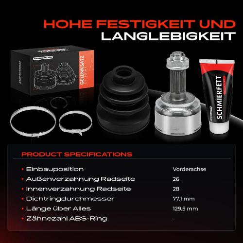 1x Antriebswelle Gelenksatz Vorderachse für Honda Civic 8 Hatchback FA FD FK FN 2005-2012 Bild 1x Antriebswelle Gelenksatz Vorderachse für Honda Civic 8 Hatchback FA FD FK FN 2005-2012