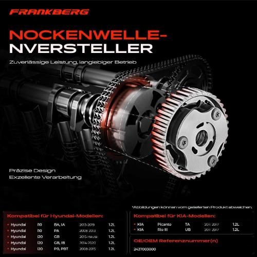 1x Nockenwellenversteller für Hyundai i10 i20 GB KIA Picanto Rio III Bild 1x Nockenwellenversteller für Hyundai i10 i20 GB KIA Picanto Rio III