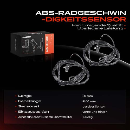 2x ABS Sensor Vorne für Mercedes-Benz Vito Bus W638 Vito Kasten V-Klasse 638/2 2.2L 1996-2003 Bild 2x ABS Sensor Vorne für Mercedes-Benz Vito Bus W638 Vito Kasten V-Klasse 638/2 2.2L 1996-2003