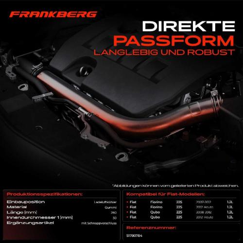 1x Kühlerschlauch Turboschlauch für Fiat Fiorino Kasten/MPV 225 Qubo 1.2L Bj ab 2007 Bild 1x Kühlerschlauch Turboschlauch für Fiat Fiorino Kasten/MPV 225 Qubo 1.2L Bj ab 2007