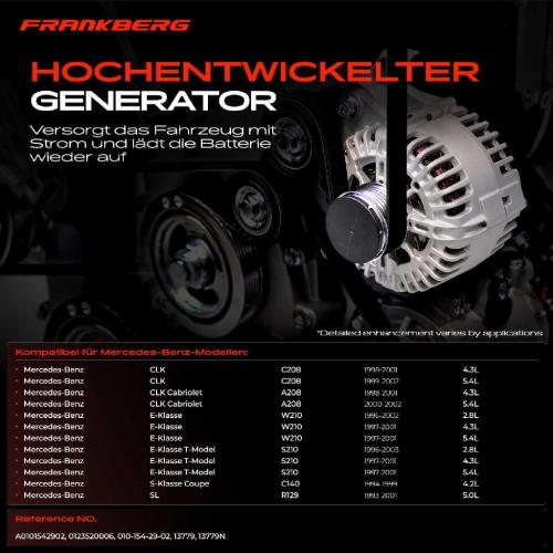 1x Lichtmaschine Generator für Mercedes-Benz W210 S210 C140 C208 A208 R129 Bild 1x Lichtmaschine Generator für Mercedes-Benz W210 S210 C140 C208 A208 R129