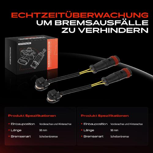 2x Warnkontakt Bremsbelagverschleiß Vorderachse oder Hinterachse für Mercedes-Benz W211 W212 W204 S204 W221 Bild 2x Warnkontakt Bremsbelagverschleiß Vorderachse oder Hinterachse für Mercedes-Benz W211 W212 W204 S204 W221