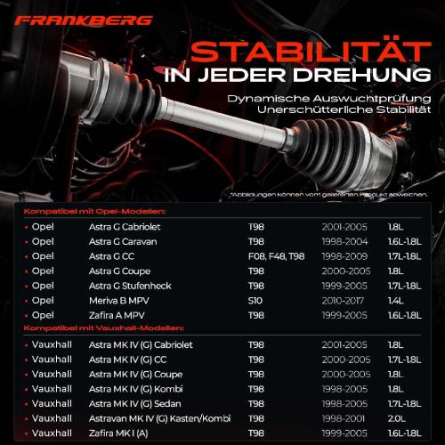1x Antriebswelle Vorderachse Links für Opel Astra G CC F08 F48 Vauxhall stra MK Bild 1x Antriebswelle Vorderachse Links für Opel Astra G CC F08 F48 Vauxhall stra MK