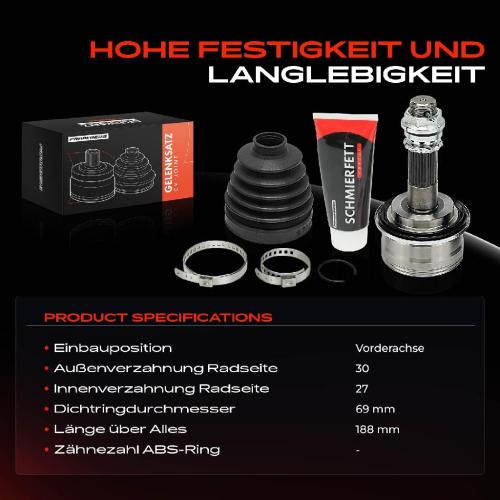 1x Antriebswelle Gelenksatz Vorderachse für Toyota 4 Runner N18 Land Cruiser 90 J9 Bild 1x Antriebswelle Gelenksatz Vorderachse für Toyota 4 Runner N18 Land Cruiser 90 J9