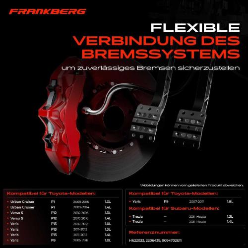 1x Bremsschlauch Bremsschläuche Hinterachse Links oder Rechts für Toyota Yaris Verso S Urban Cruiser Bild 1x Bremsschlauch Bremsschläuche Hinterachse Links oder Rechts für Toyota Yaris Verso S Urban Cruiser