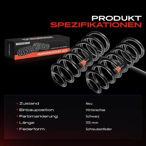 2x Fahrwerksfeder Hinterachse für Mercedes-Benz A-Klasse W168 1.4L 1.6L 1.7L 1.9L 1997-2004 Bild 2x Fahrwerksfeder Hinterachse für Mercedes-Benz A-Klasse W168 1.4L 1.6L 1.7L 1.9L 1997-2004