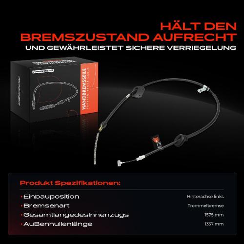 1x Seilzug Feststellbremse Hinterachse links für Suzuki Grand Vitara I FT HT 2.0L 2.5L 2.7L Bild 1x Seilzug Feststellbremse Hinterachse links für Suzuki Grand Vitara I FT HT 2.0L 2.5L 2.7L