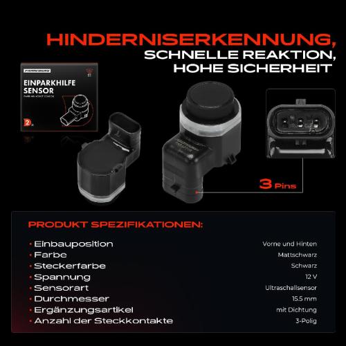 2x Parksensor PDC Sensor Vorne und Hinten für BMW 5er E60 6er E63 X3 E83 X5 E70 X6 Bild 2x Parksensor PDC Sensor Vorne und Hinten für BMW 5er E60 6er E63 X3 E83 X5 E70 X6