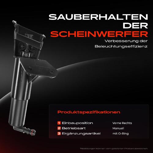 1x Scheinwerferreinigung Waschwasserdüse Vorne Rechts für Toyota Avensis T25 2006-2008 Bild 1x Scheinwerferreinigung Waschwasserdüse Vorne Rechts für Toyota Avensis T25 2006-2008