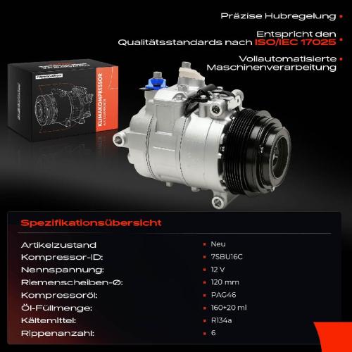 Frankberg 1x Klimakompressor für Mercedes-Benz C-Klasse W202 S202 E-Klasse W210 S210 CLK C208 1993-2003 Bild Frankberg 1x Klimakompressor für Mercedes-Benz C-Klasse W202 S202 E-Klasse W210 S210 CLK C208 1993-2003