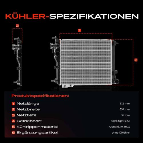 1x Kühler Wasserkühler Motorkühler für Hyundai Getz TB 1.1L-1.6L 2002-2010 Bild 1x Kühler Wasserkühler Motorkühler für Hyundai Getz TB 1.1L-1.6L 2002-2010