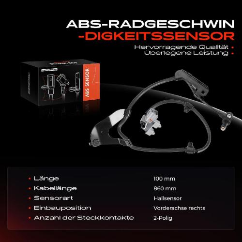 1x ABS Sensor Vorderachse rechts für Isuzu D-Max II TFR TFS 1.9L 2.5L Bj ab 2012 Bild 1x ABS Sensor Vorderachse rechts für Isuzu D-Max II TFR TFS 1.9L 2.5L Bj ab 2012