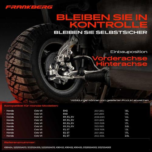 4x Koppelstange Vorderachse für Honda Civic VII Coupe Hatchback Stufenheck 1.6L 1.7L 2000-2005 Bild 4x Koppelstange Vorderachse für Honda Civic VII Coupe Hatchback Stufenheck 1.6L 1.7L 2000-2005