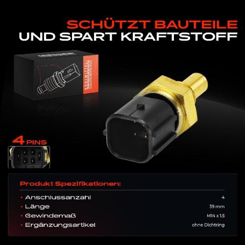 1x Sensor Kühlmitteltemperatur für VW LT 28-46 II Pritsche/Fahrgestell Mercedes-Benz W202 S202 W210 W124 Bild 1x Sensor Kühlmitteltemperatur für VW LT 28-46 II Pritsche/Fahrgestell Mercedes-Benz W202 S202 W210 W124