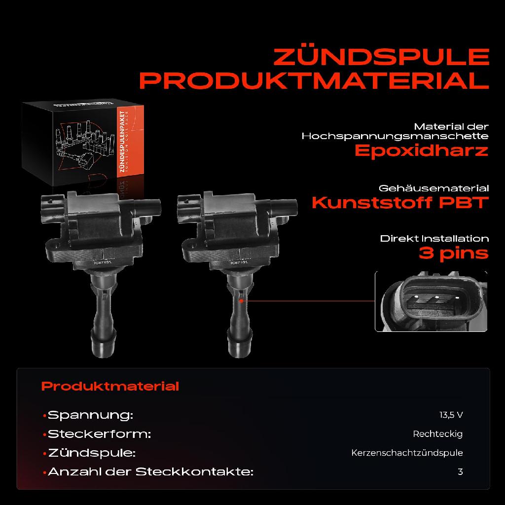 2x Zündmodul Zündspule für Daihatsu Applause II Schrägheck Terios Piaggio Porter Bus Kasten