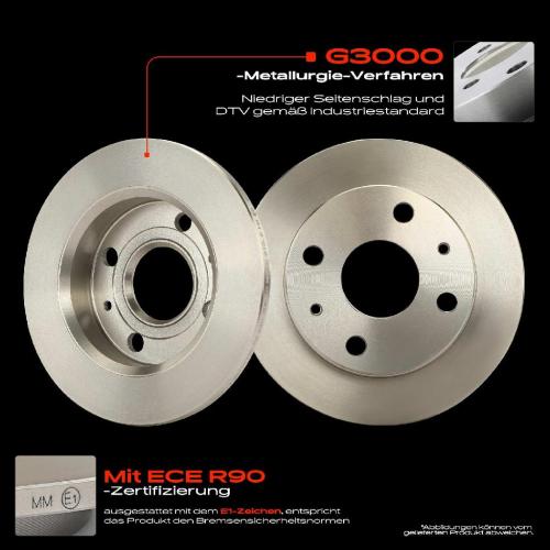 2x Bremsscheiben Vorderachse für Mitsubishi Mirage Stufenheck Mirage/Space Star Schrägheck Subaru Pleo Plus Bild 2x Bremsscheiben Vorderachse für Mitsubishi Mirage Stufenheck Mirage/Space Star Schrägheck Subaru Pleo Plus