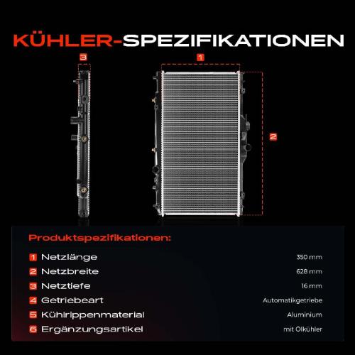 1x Kühler Wasserkühler Motorkühler für Toyota Corolla Compact Liftback E11 1.4L 1.6L Bild 1x Kühler Wasserkühler Motorkühler für Toyota Corolla Compact Liftback E11 1.4L 1.6L