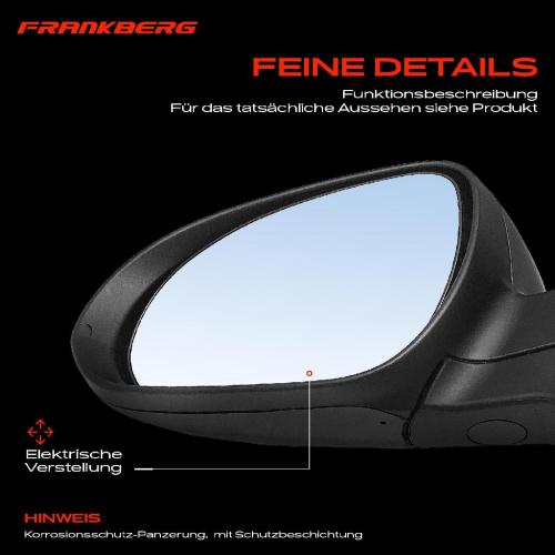Frankberg 1x Außenspiegel Links für Hyundai i30 Kombi FD 1.4L 1.6L 2.0L 2007-2012 Bild Frankberg 1x Außenspiegel Links für Hyundai i30 Kombi FD 1.4L 1.6L 2.0L 2007-2012