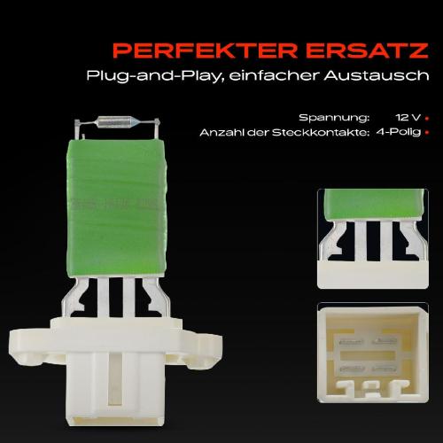 1x Widerstand Vorwiderstand Gebläsemotor für Ford C-Max Fiesta V VI Focus II Mondeo IV S-Max Bild 1x Widerstand Vorwiderstand Gebläsemotor für Ford C-Max Fiesta V VI Focus II Mondeo IV S-Max