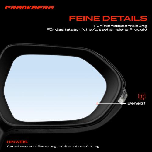 Frankberg 1x Außenspiegel Rechts für Toyota Corolla Kombi Stufenheck E21 E21 EA1 EH1 Bj ab 2018 Bild Frankberg 1x Außenspiegel Rechts für Toyota Corolla Kombi Stufenheck E21 E21 EA1 EH1 Bj ab 2018