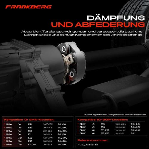 1x Gelenkscheibe Hardyscheibe Kardanwelle Vorne oder Hinten für BMW 1er 3er Coupe Touring X5 X6 Z3 Z4 Roadster Bild 1x Gelenkscheibe Hardyscheibe Kardanwelle Vorne oder Hinten für BMW 1er 3er Coupe Touring X5 X6 Z3 Z4 Roadster