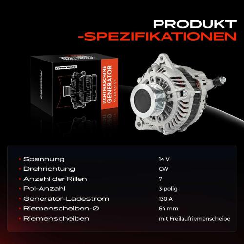 1x Lichtmaschine Generator für Nissan Cabstar NP300 Navara Pathfinder 3 Bild 1x Lichtmaschine Generator für Nissan Cabstar NP300 Navara Pathfinder 3