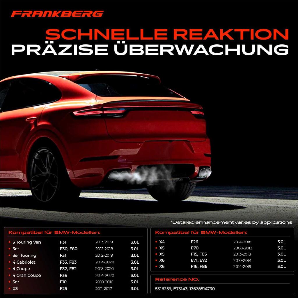 1x Abgastemperatursensor für BMW 3er F30 F80 5er F10 7er 4 Coupe X3 X4 X5 3.0L